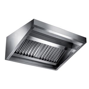 Aluminox Sas Cappa di Aspirazione a Parete Snack Senza Motore Inox 304 - Cm 90 x 100 x 45 h -