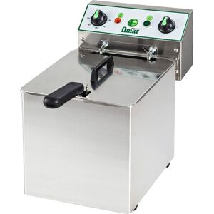 FIMAR Friggitrice da Banco FR8 Vasca Singola - Acciaio Inox AISI 304 - Capacità Lt 8