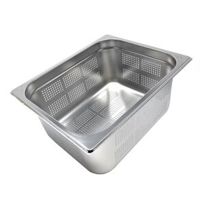 FORCAR Bacinella Gastronorm Forata GN 1/2 in Acciaio Inox Aisi 304