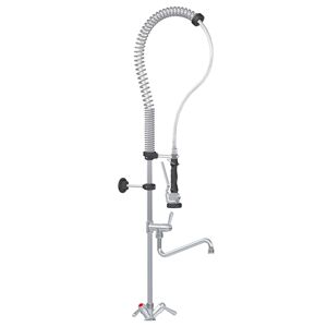 Amitek Doccione Monoforo con Rubinetto RBT300F2 - 2 Manopole - Portata Max Lt/Min 17