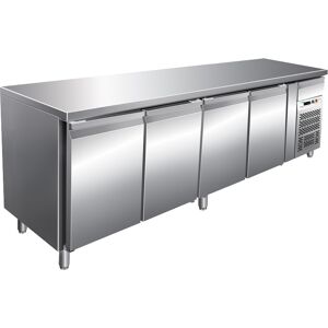 FORCAR Banco Refrigerato Gastronomia 4 Porte Cm 223 x 60 x 85/95, Temp -2° +8°C