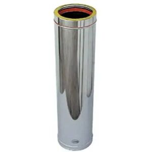 Tubo Acciaio Doppia Parete Coibentato Inox Aisi 316l 304l Lunghezza 1 Mt D. 200-250 Mm 0,5 Mm