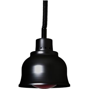 Lampada riscaldante in alluminio Nero con Luce Rossa diametro 225 mm