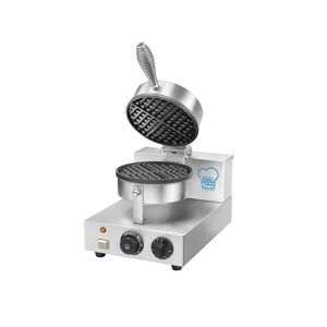 Piastra waffle basic singola con piano cottura teflonato Ø 185 mm potenza 1000 watt