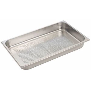 Bacinella in acciaio inox formato GN 1/3 con fondo forato altezza 20 mm