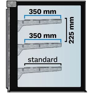 Kit modifica n.2 ripiani superiori da (250 mm 300 mm) a 350 mm per vetrina L1505 linea DELTA