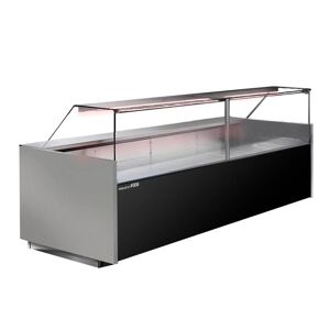 Banco frigo per macelleria ventilato temp. da 0°C a +2°C L152 cm con vetro dritto linea VIENNA