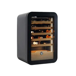 cantina vini premium black per 36 bottiglie mono temperatura a refrigerazione ventilata ripiani in legno