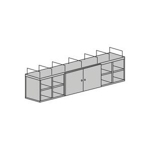 ratioform Tavolo da imb. System, mod. armadio, 2 ante/6 cern., 1760 x 330 x 380 mm, grigio