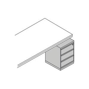 ratioform Tavolo da imballo System, modulo cassett., 3 cassetti, 535 x 600 x 785 mm, nero