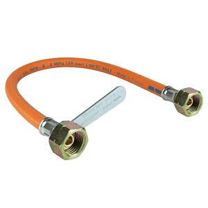 Faid TUBO GAS GPL RETINATO ALTA PRESSIONE L 100 cm FF 1/2'' GUAINA ARANCIO