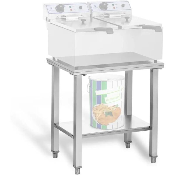 royal catering ripiano inox per friggitrice - 62 x 42 cm rcsf-15d