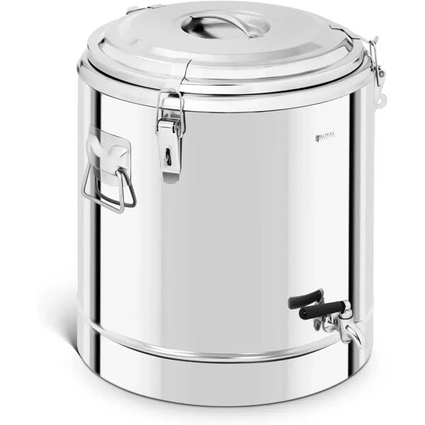 royal catering contenitore termico in acciaio inox - 30 l - con rubinetto di scarico rctp-40et