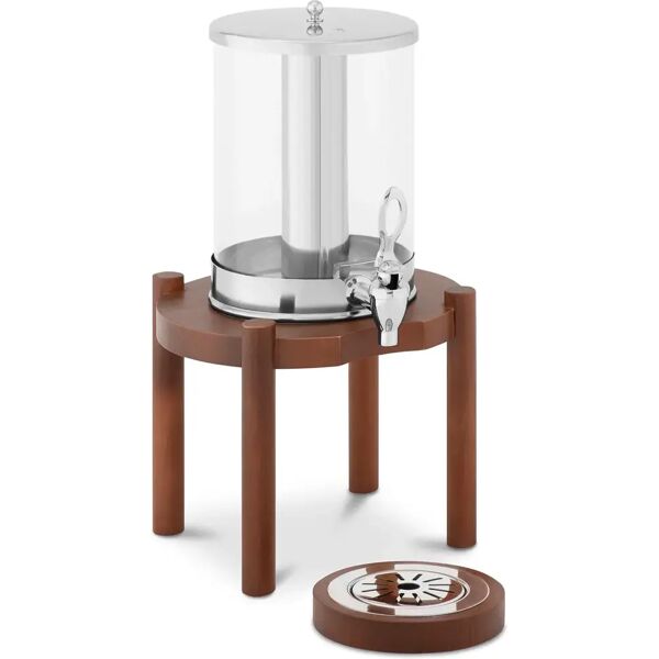 royal catering dispenser bibite con rubinetto - 7 l - sistema di raffreddamento - base in legno scuro rcsd-1w3