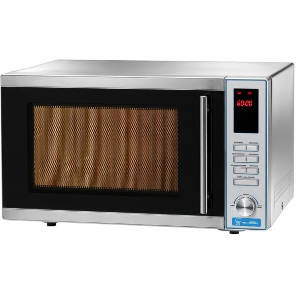 forno a microonde con comandi digitali potenza 2400 watt piatto girevole da 300 mm