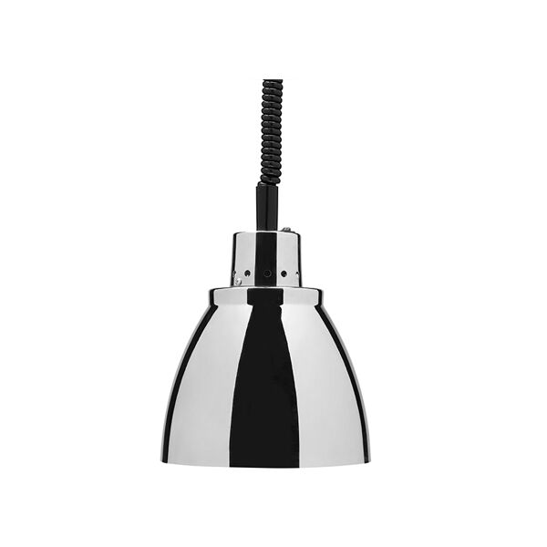 lampada riscaldante in rame cromato con luce bianca diametro 225 mm