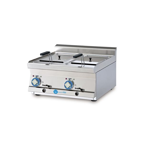 friggitrice professionale da banco elettrica monofase con vasca doppia da 10 lt + 10 lt