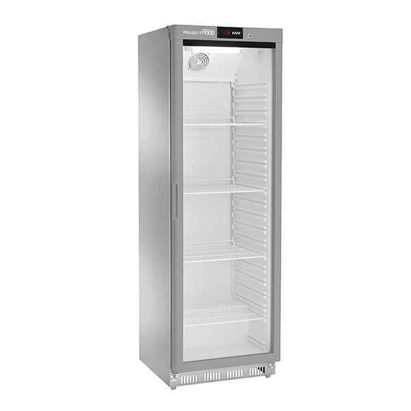 armadio refrigerato premium in abs temp. da +2°c a +8°c con centralina digitale e porta vetro capacità 360 lt