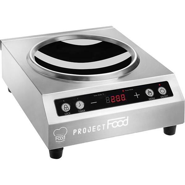 piastra ad induzione monofase per wok superficie induttiva Ø 26 cm potenza 3500 watt