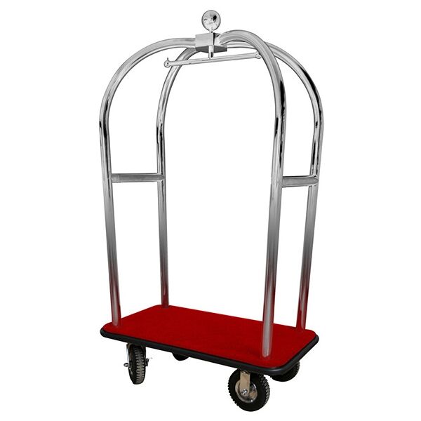 carrello porta valigie con appendiabiti in acciaio inox 1100x620x1980 mm