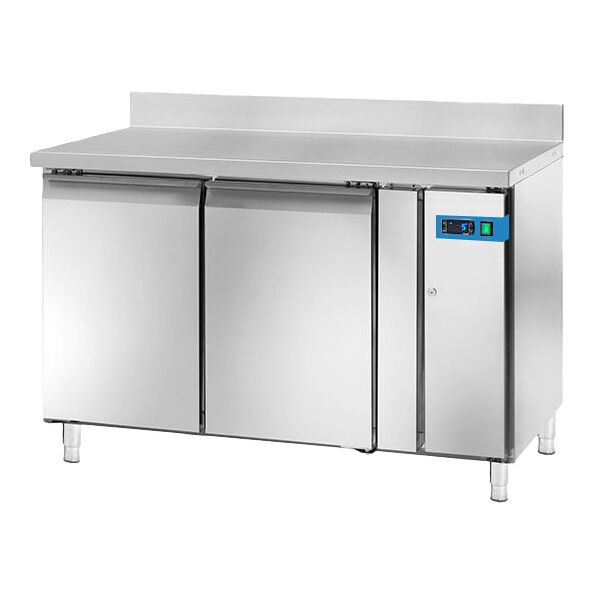 tavolo refrigerato a motore remoto con n° 2 porte gn 1/1 con alzatina temp. da -2°c a +8°c prof. 70 cm