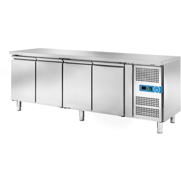 tavolo refrigerato con n° 4 porte en 60x40 senza alzatina temp. da -2°c a +8°c prof. 80 cm