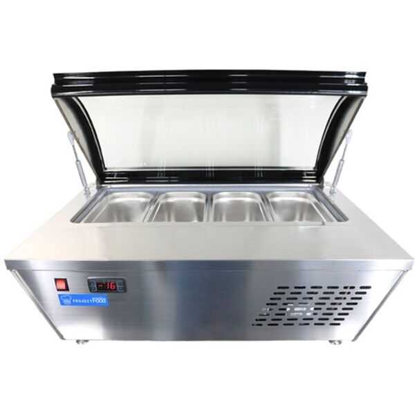 espositore refrigerato statico n.4 vaschette da 5 lt temp.-18°c a -25°c