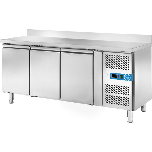 tavolo refrigerato con n° 3 porte gn 1/1 con alzatina temp. da -2°c a +8°c prof. 70 cm