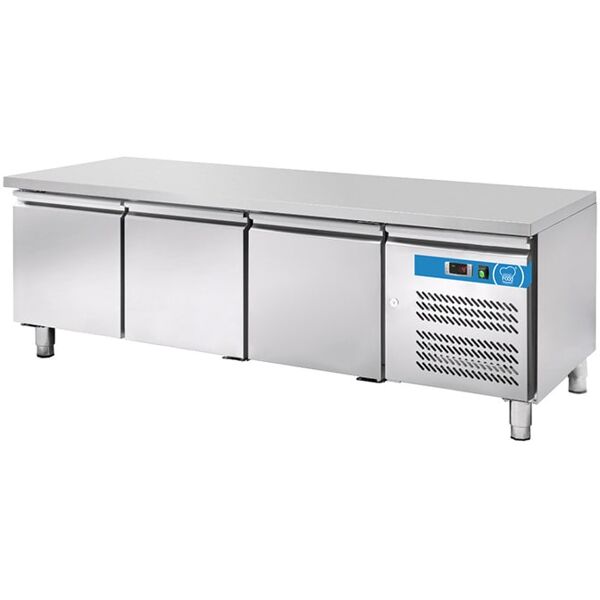 tavolo refrigerato altezza 65 cm con n° 3 porte senza alzatina temp. da -2°c a +8°c prof. 70 cm