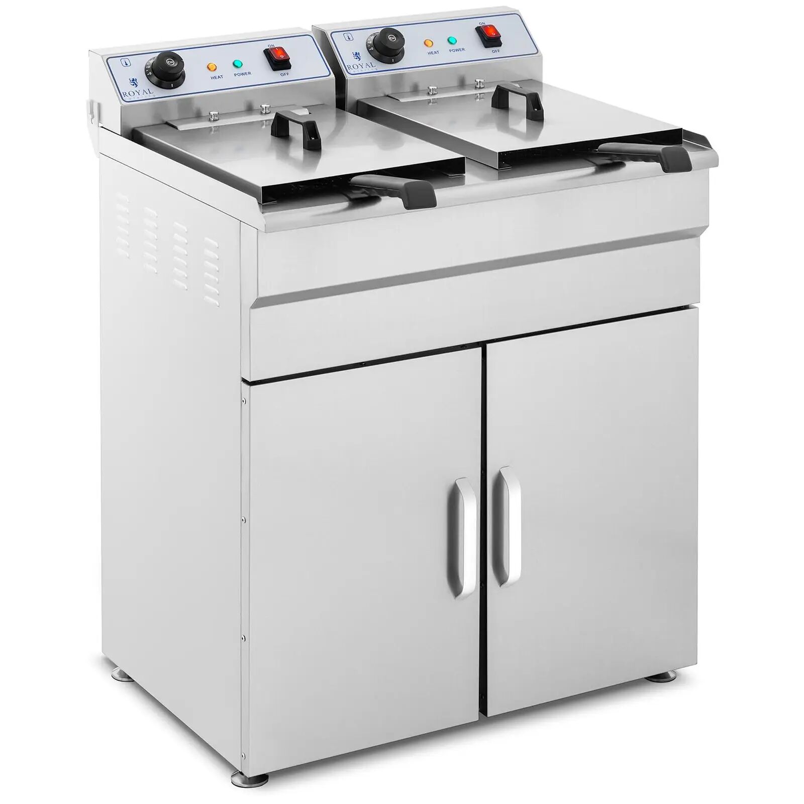 Royal Catering Friggitrice elettrica - 2 x 16 litri - 400 V RCKF 16DSH