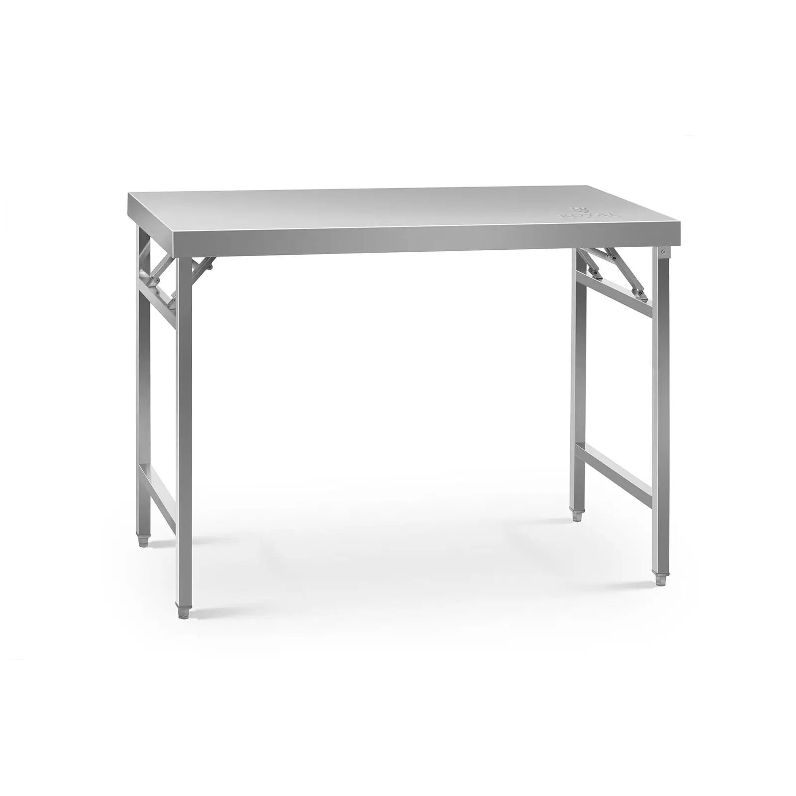 Royal Catering Tavolo acciaio pieghevole - 60 x 120 cm - 210 kg di carico RCAT-120/60KE