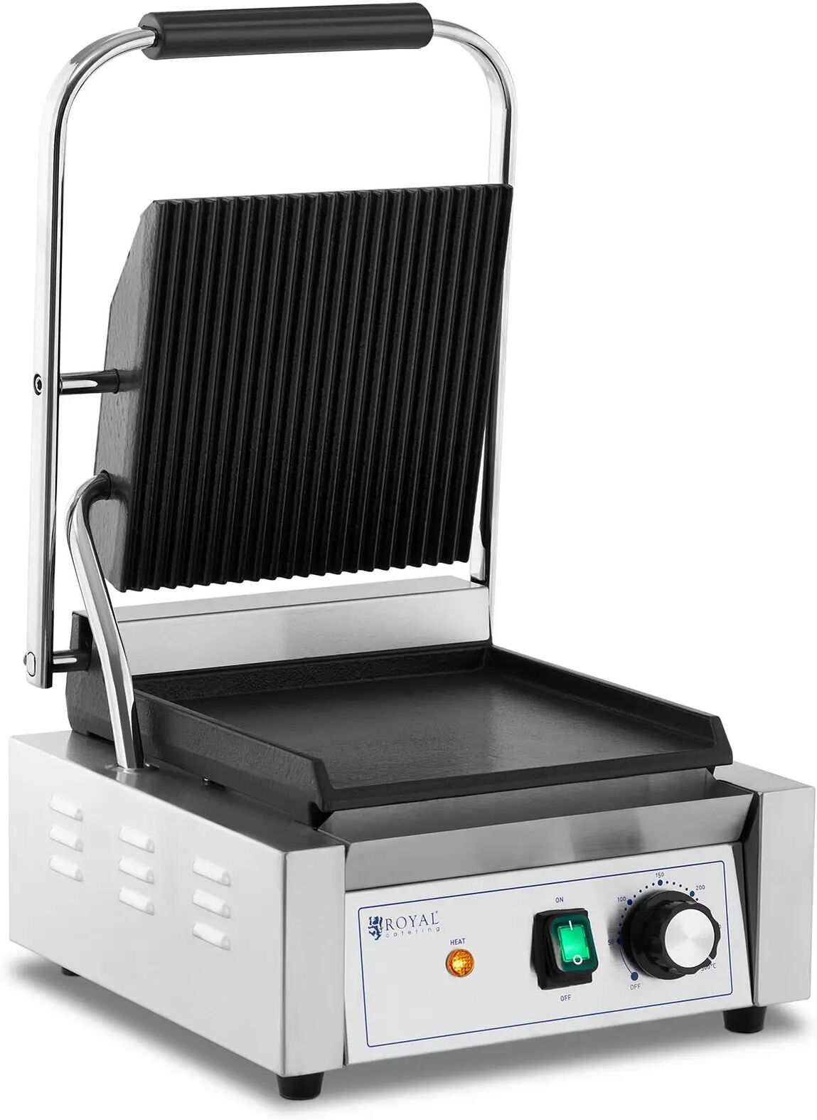 Royal Catering Piastra per panini - rigata + liscia -  - 1800 W RCPKG-1800-M