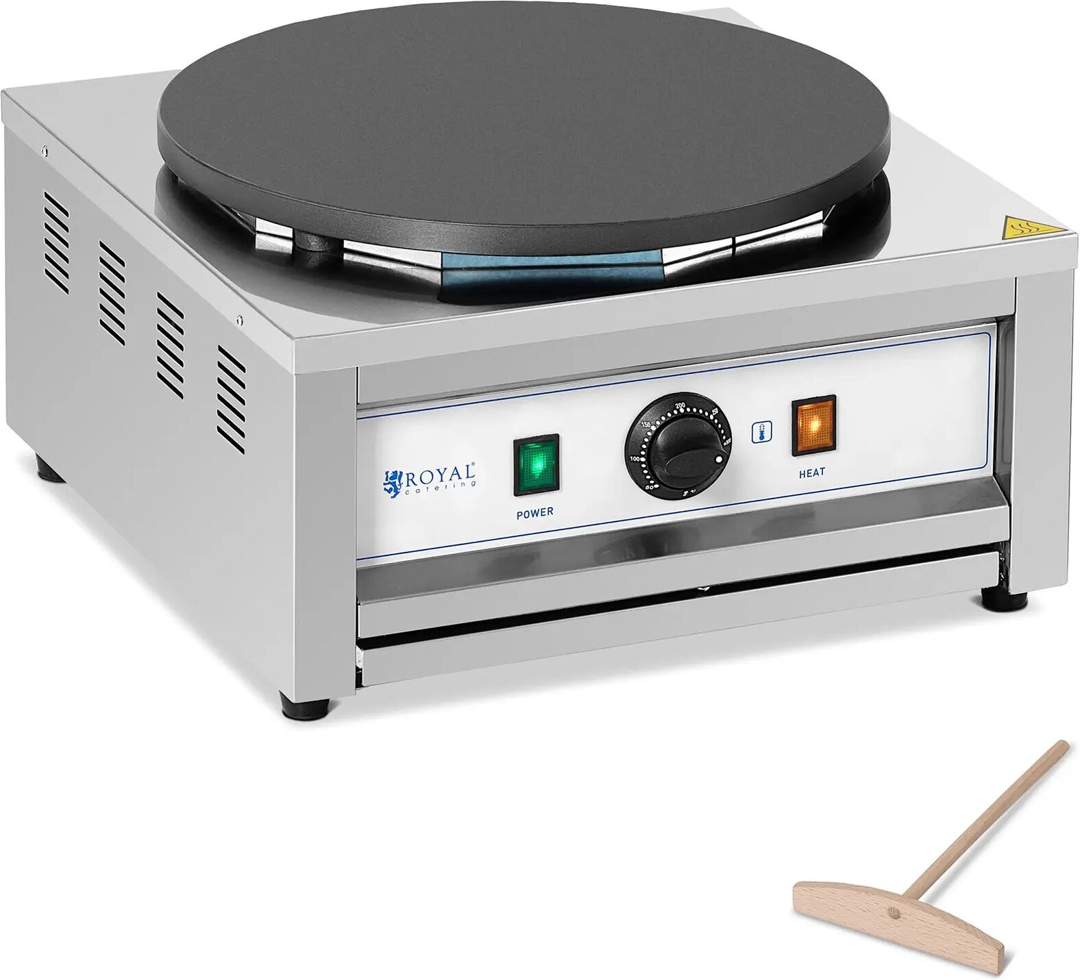 royal catering crepiera elettrica - piastra singola - 400 mm - 3000 w rc-cms01