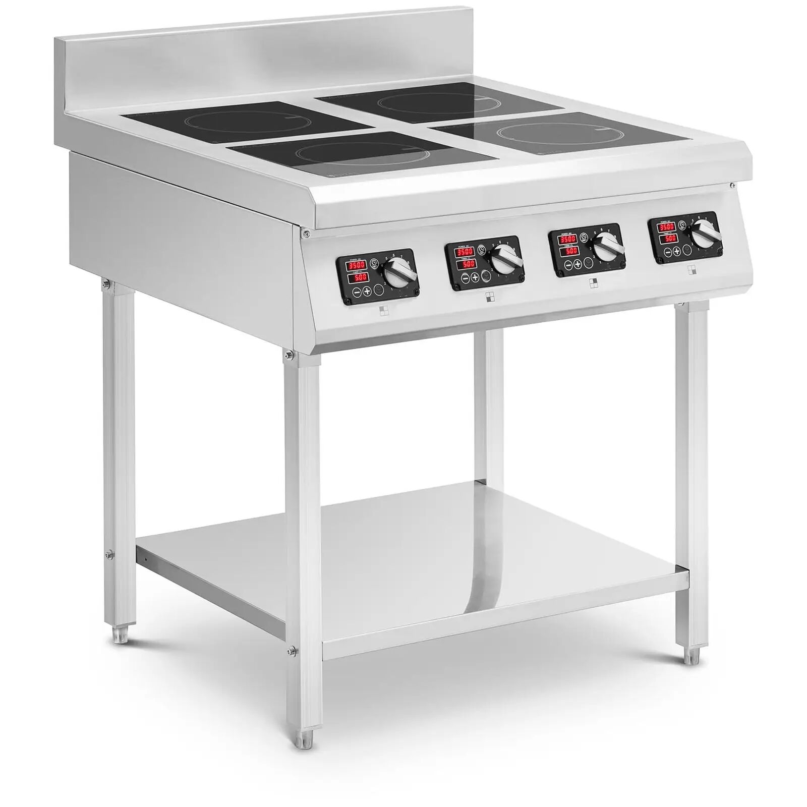 Royal Catering Fry top a induzione con base - 4 x 20 cm - 10 livelli - Timer -  RCIK-3500IC4.4