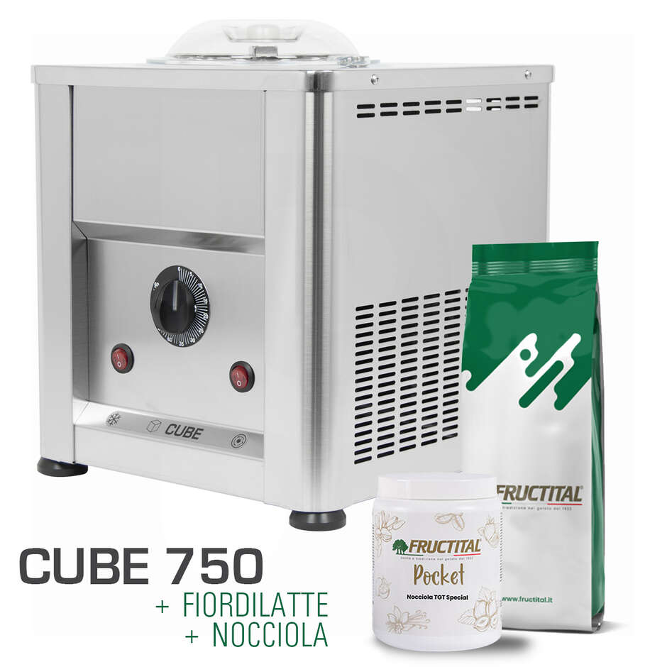 Polsinelli Macchina per gelato CUBE 750 + Fiordilatte + Nocciola