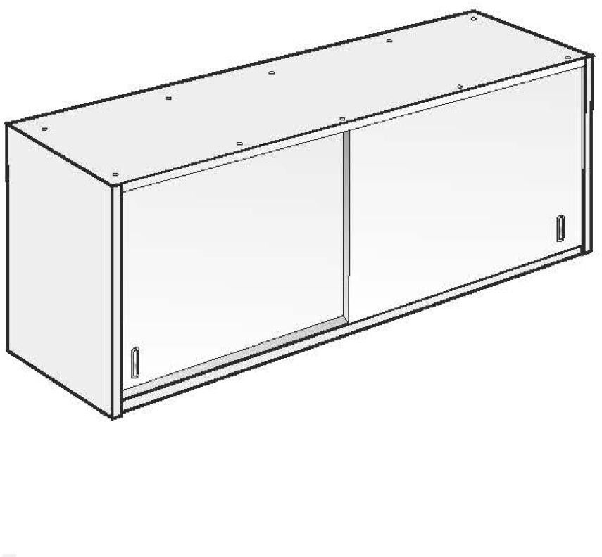 ACA Sistemi Pensile Inox AISI 304 1 Ripiano L 120 x P 40 x H 60 cm