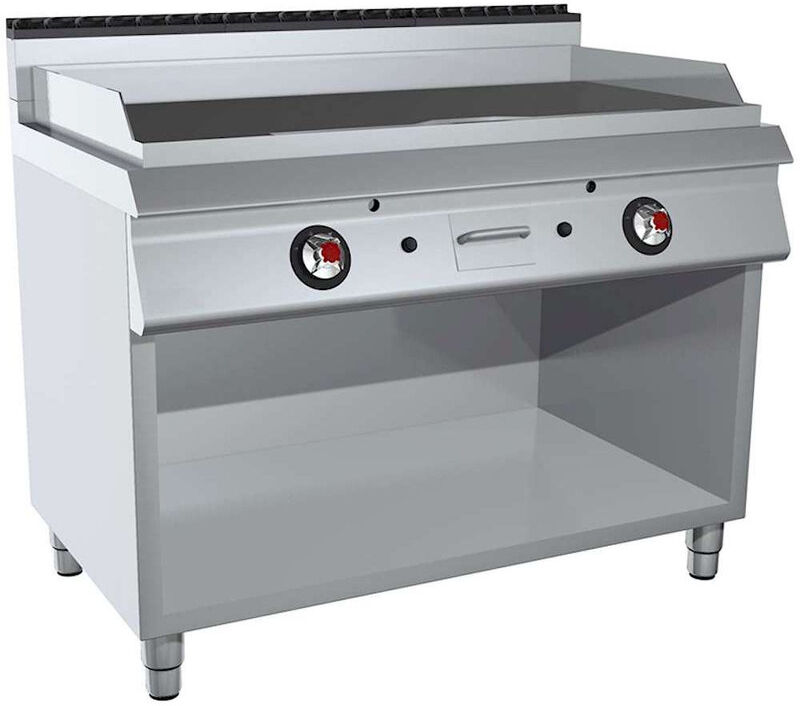 GC Cooking FryTop Professionale a Gas Piastra Liscia Profondità 70