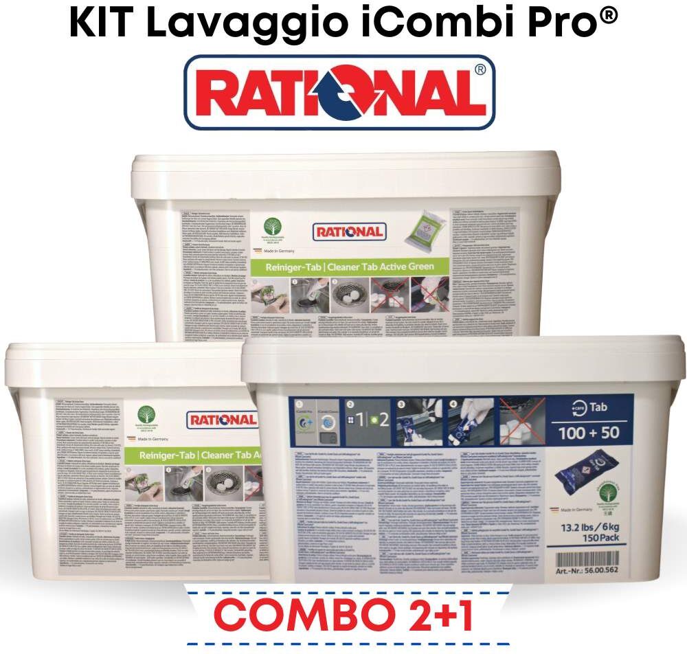 Rational Combo Pastiglie Detergente Verdi e Blu per iCombi Pro® e iCombi Classic® Combo Risparmio composto da 2 Verdi e 1 Blu