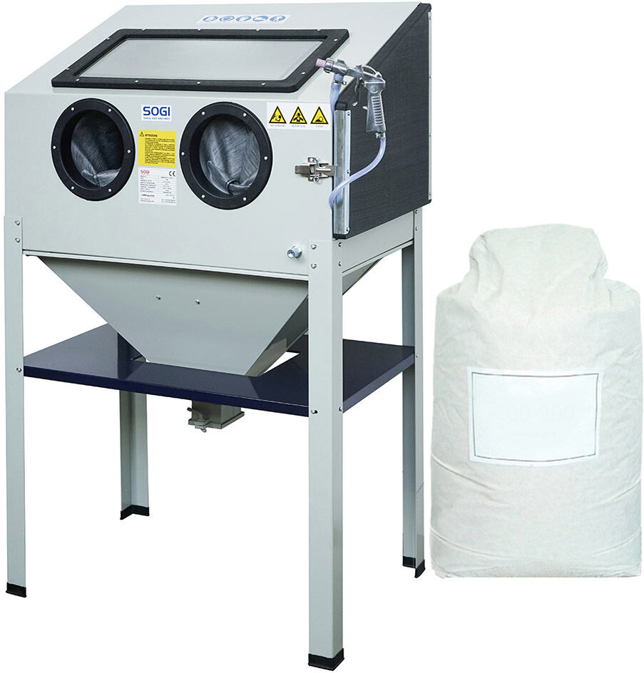 Sabbiatrice professionale SOGI S-85 + sacco 50 kg di corindone grana 36 allumina