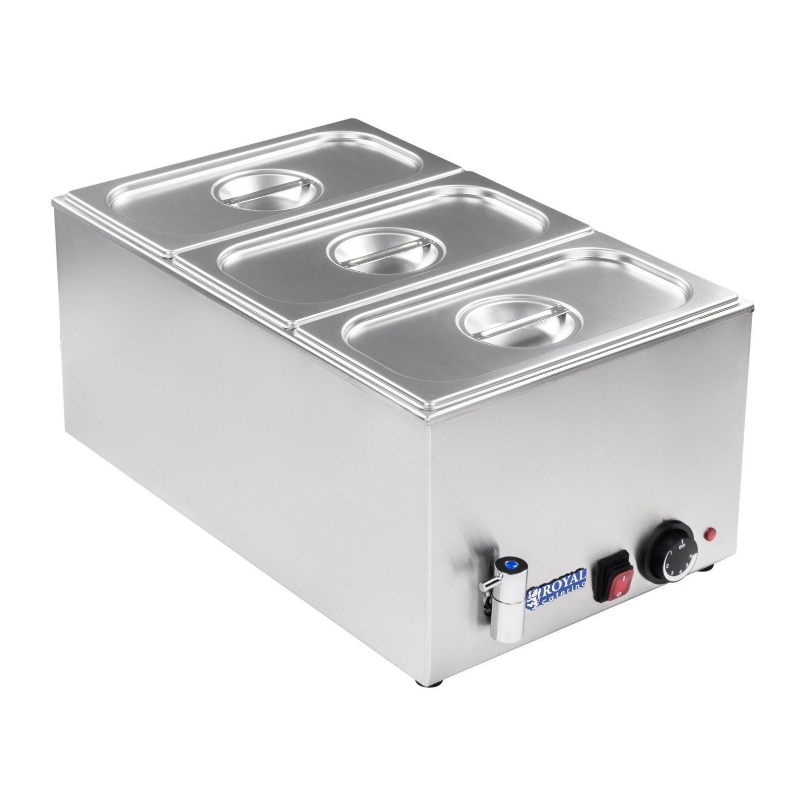 Royal Catering Bagnomaria professionale - Contenitore GN 1/3 - Con rubinetto di scarico RCBM-1/3-150A-GN