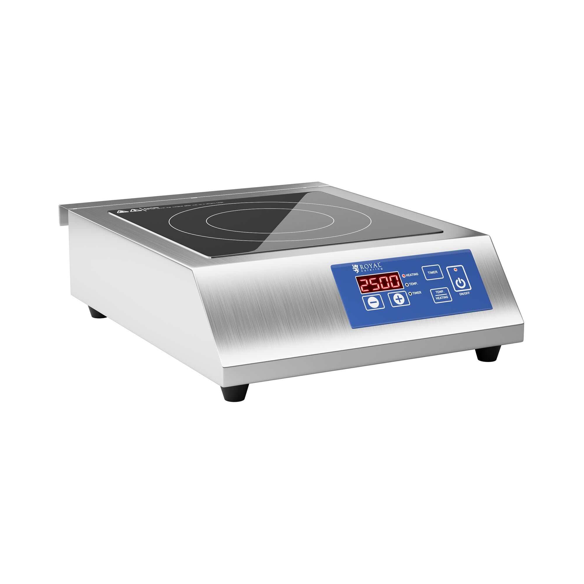 Royal Catering Piastra a induzione - 26 cm - Da 60 a 240 °C - Display touch LED - Timer RCIK-3500CGP