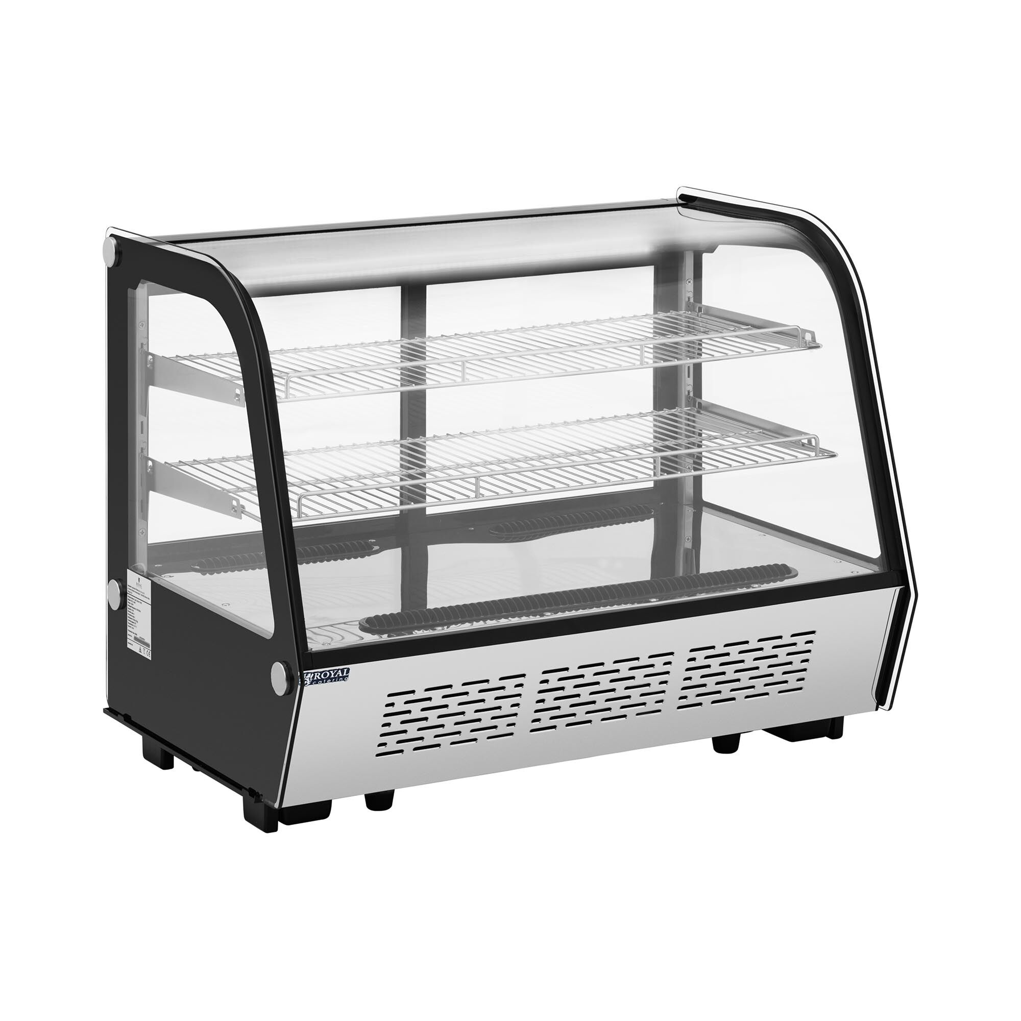 Royal Catering Vetrina refrigerata da banco per pasticceria - 160 l - 3 livelli - Acciaio inox RCCC-160S