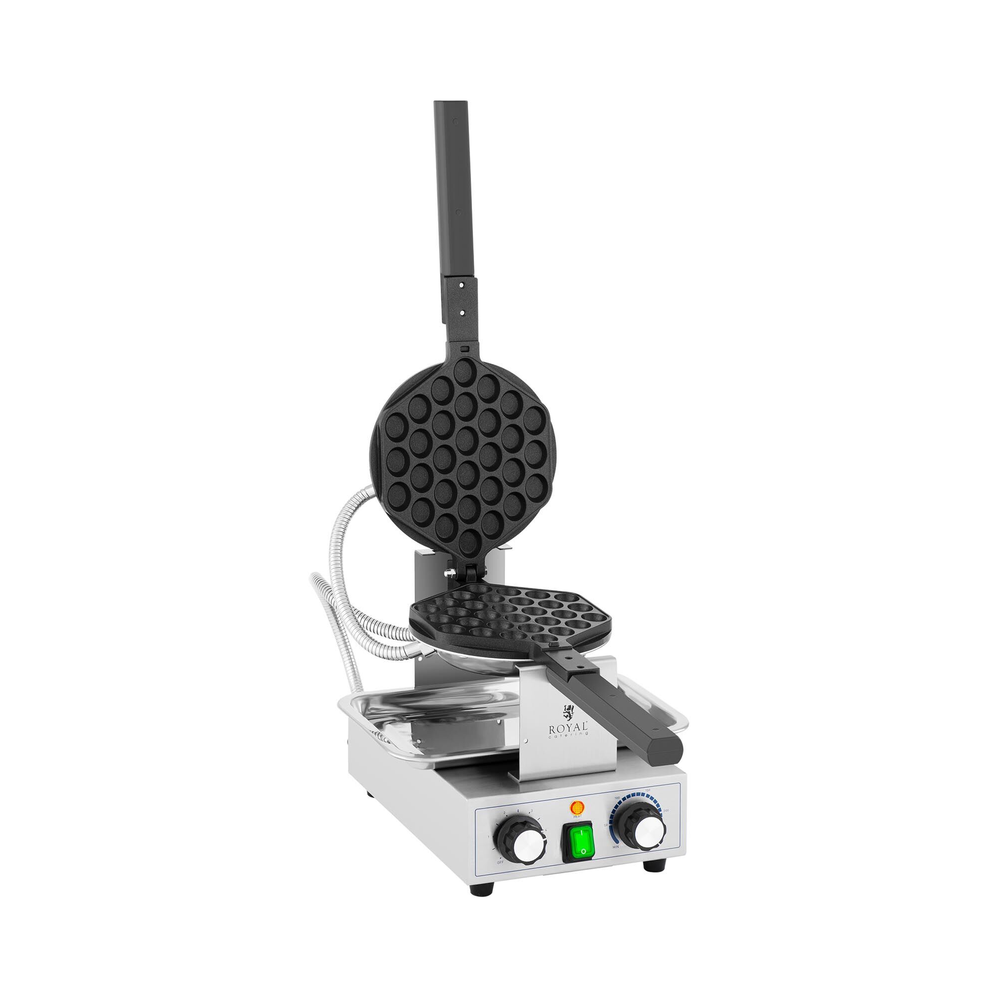 Royal Catering Piastra per waffles - 1400 W - 50-250 ° C - Timer: 0 - 5 min RCPMW-1400K