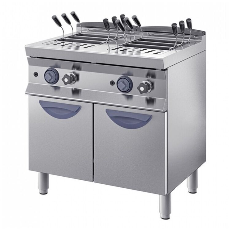 INOX BIM Cuocipasta a Gas Vasca Doppia, cm 80 x 90 x 90h