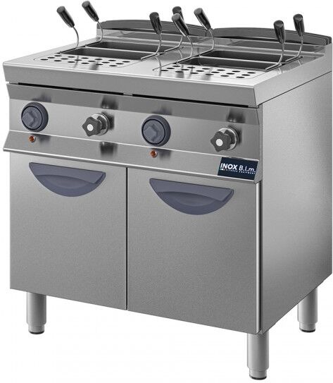 INOX BIM Cuocipasta Elettrico Armadiato - Doppia Vasca 28 + 28 Lt