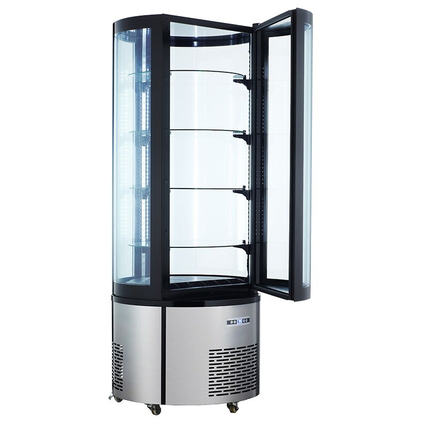 FORCAR Espositore Refrigerato Tondo - Dimensioni: Cm. 68 x 68 x 175 h - Capacità Lt 400