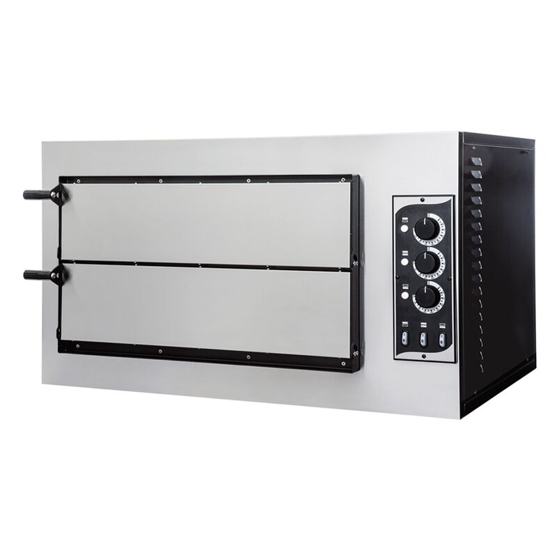 Prismafood Forno Pizza Elettrico Small Basic - 2 Camera - N° 1 + 1 Pizza Ø Cm 45 o Teglia C