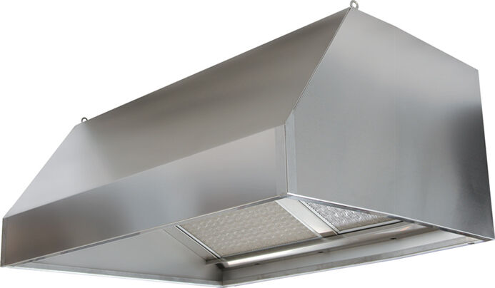 Aluminox Sas Cappa di Aspirazione a Parete con Motore Inox 304 - Cm 90 x 260 x 45 h - N° Filt