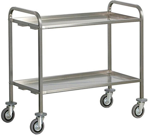 FORCAR Carrello Inox per Trasporto Pesante CA1393P - 2 Ripiani