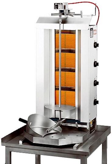 Potis Macchina per Kebab a Gas, Capacità Carne 70 kg